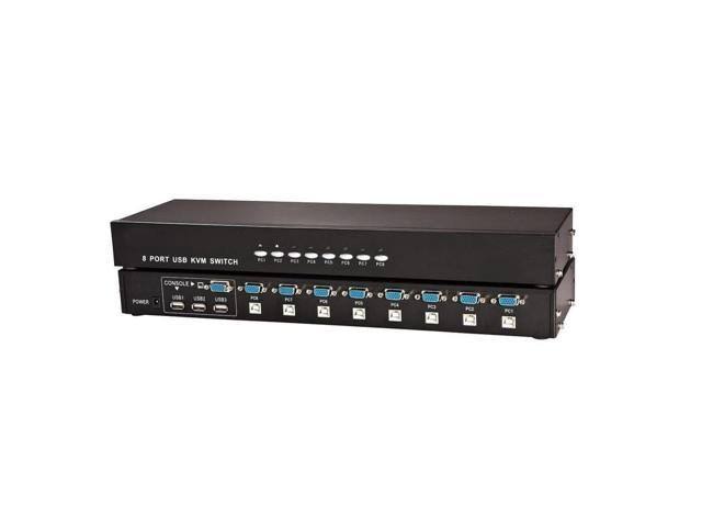 GNS New 8 Port USB KVM VGA Switch with 8 Set Cable for Mouse Keyboard Monitor PC