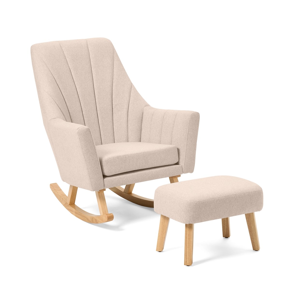 Tutti Bambini Isla Rocking Chair and Foot Stool Set – Cashmere