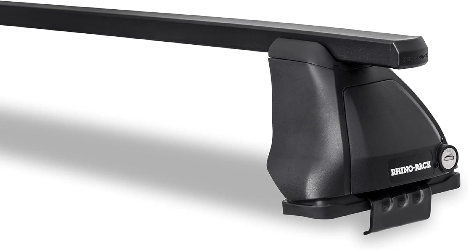 Rhino Rack 2005-2015 Compatible with Toyota Tacoma 2dr Pick Up Access Cab Euro 2500 Black 2 Bar Roof Rack JB0618