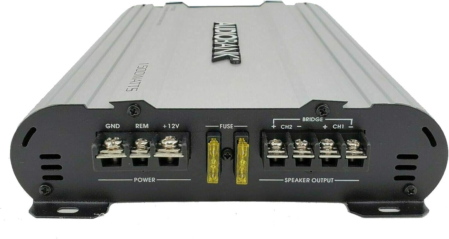 Audiobank 2 Channels 1500 WATTS Bridgedable Car Audio Stereo Amplifier P1502- Remote Turn-On/Turn-Off Circuit - Perfect for Motorcycle, RV, ATV, Car