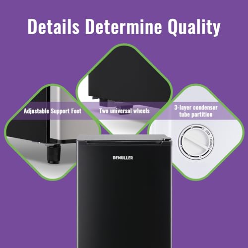 Demuller Upright Freezer Single Front Door Freezer Compact Upright Freezer with 7-speed Temperature Control