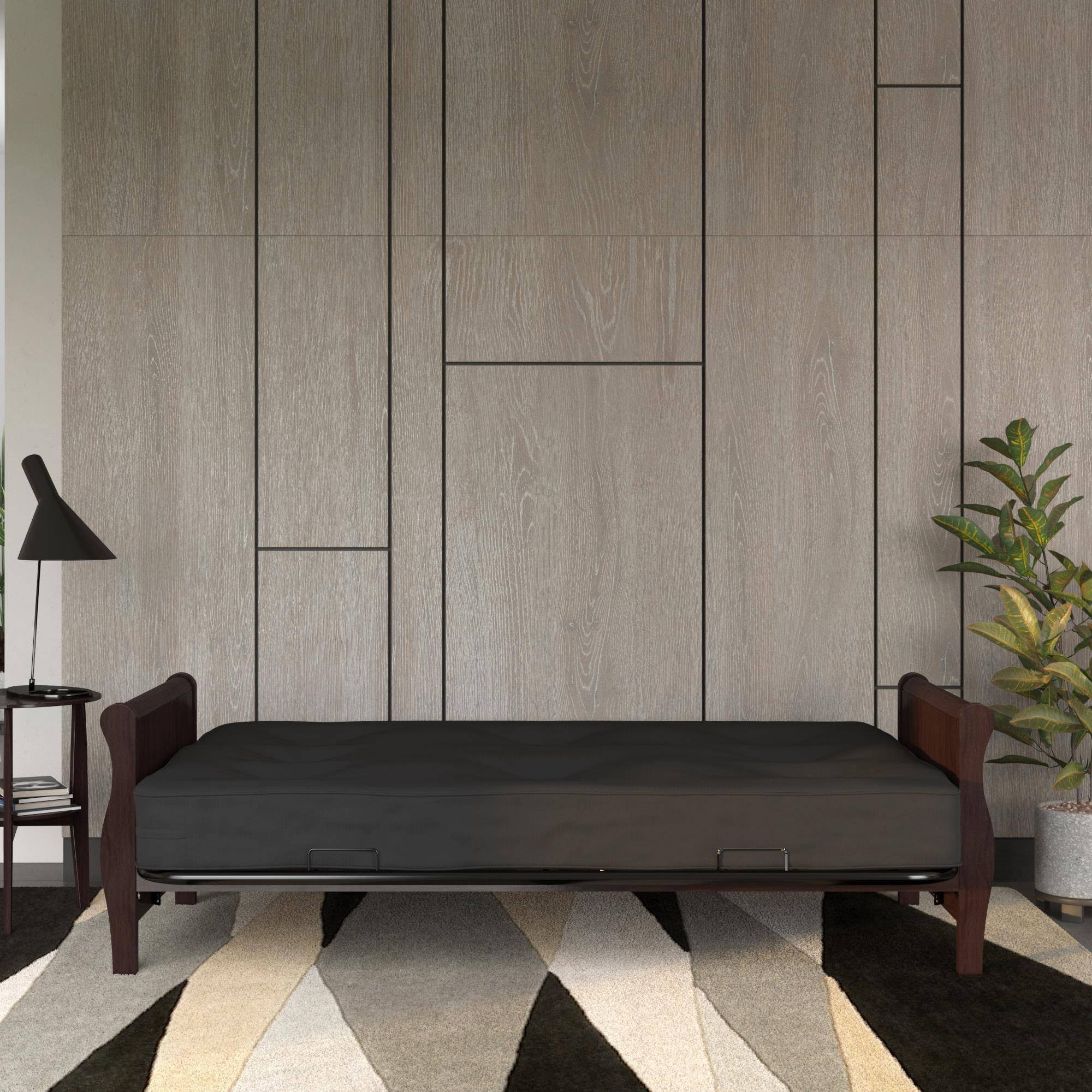 Full 8x22 Polyester Futon Mattress Gray - Room u0026 Joy
