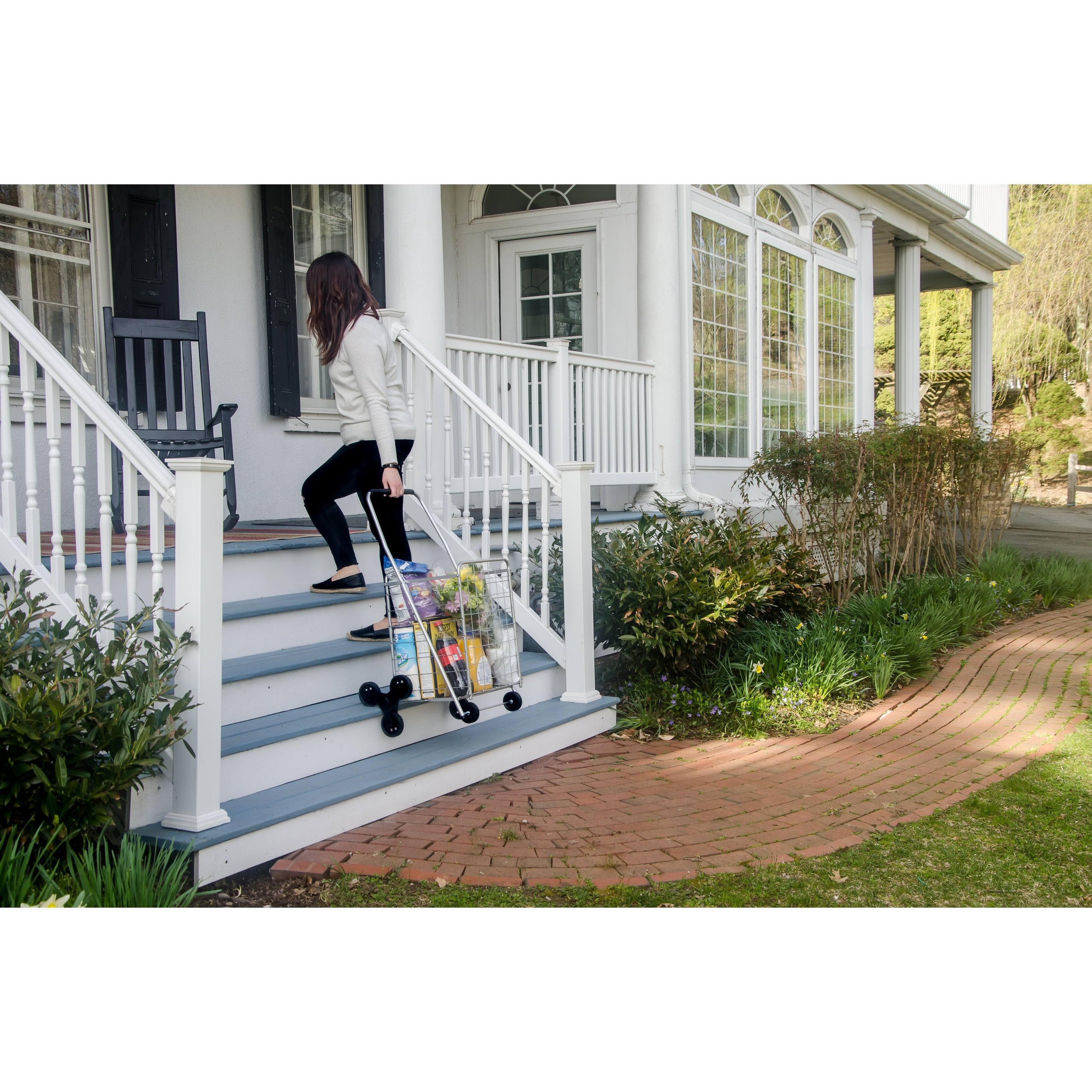 Helping Hand - 3-Wheel Stair-Climbing Folding Cart - Silver