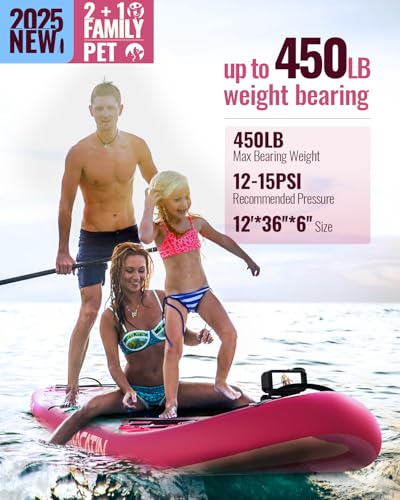 Inflatable Stand Up Paddle Board 12' with Kayak Seat & Dual Paddles &ndash