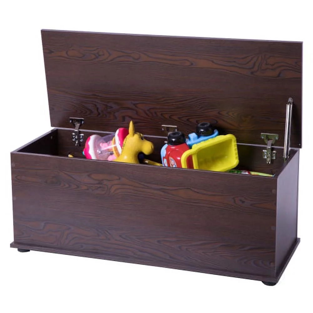 Wooden Storage Organizing Toy Box, Brown