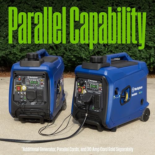 Westinghouse 5000 Peak Watt Super Quiet Dual Fuel Portable Inverter Generator, Wheel & Handle Kit, Gas & Propane Powered, RV Ready, CO Sensor