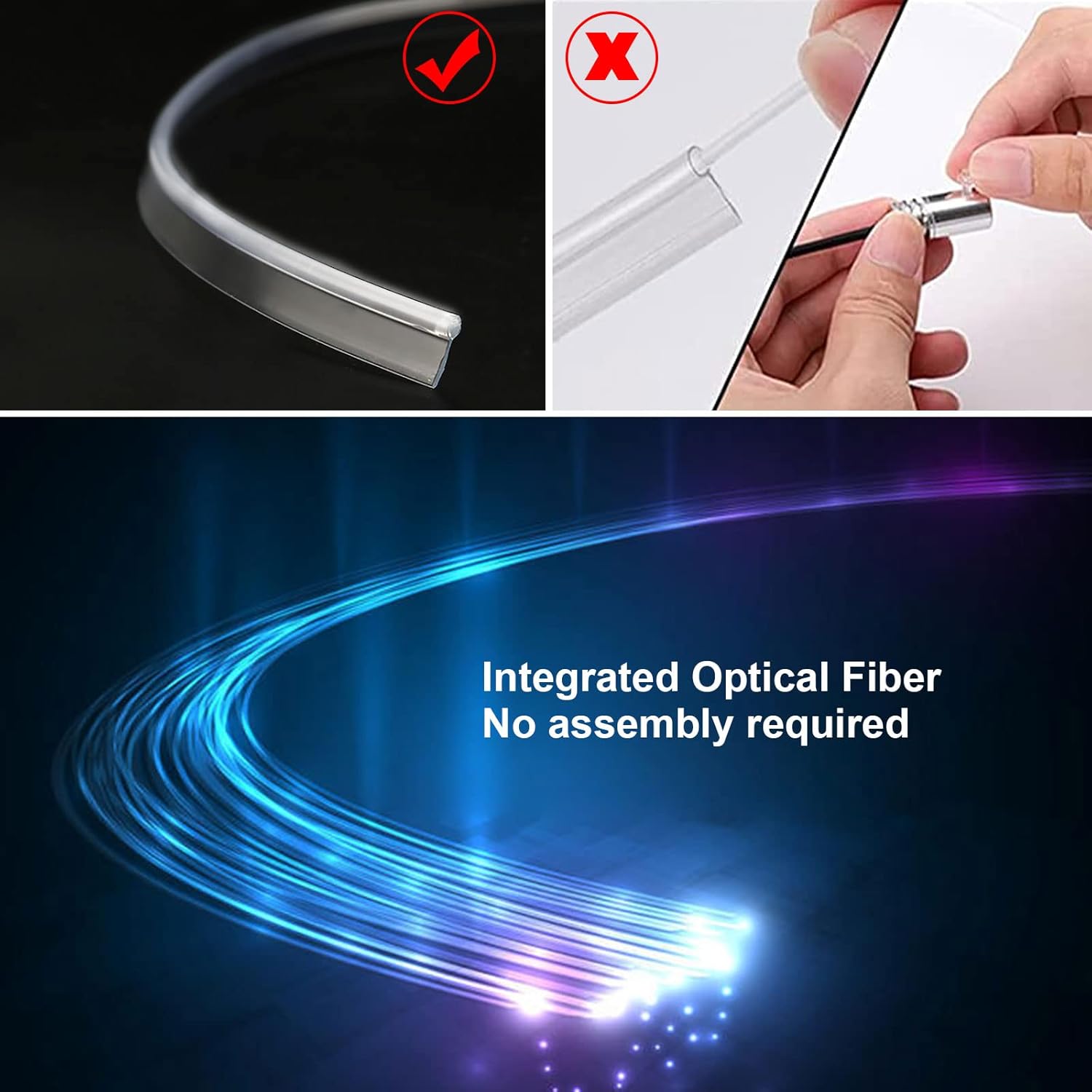 Interior Car Lights, WEBUPAR Car Accessories 10 in 1 Car LED Strip Lights with APP Control, 236 inches Fiber Optic