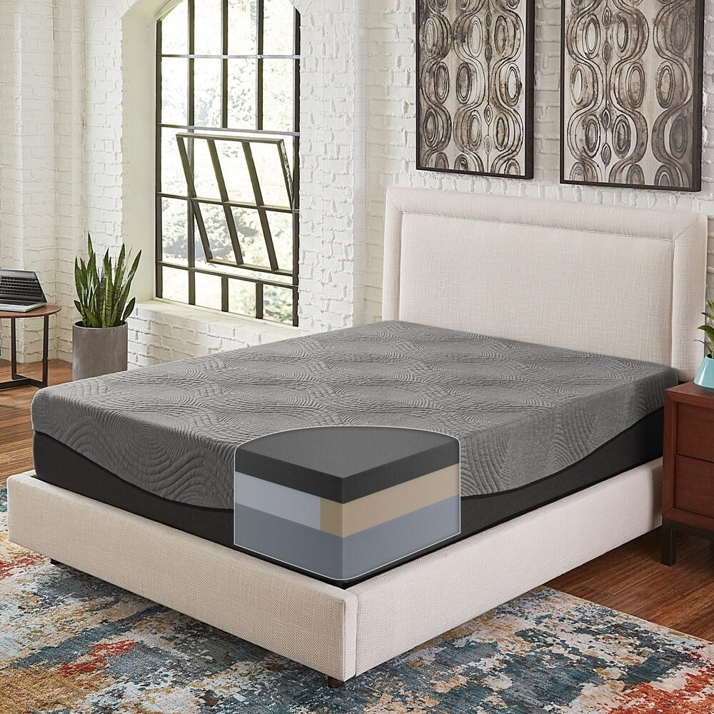 Slumber Solutions  Active 14-inch Charcoal Memory Foam Mattress King