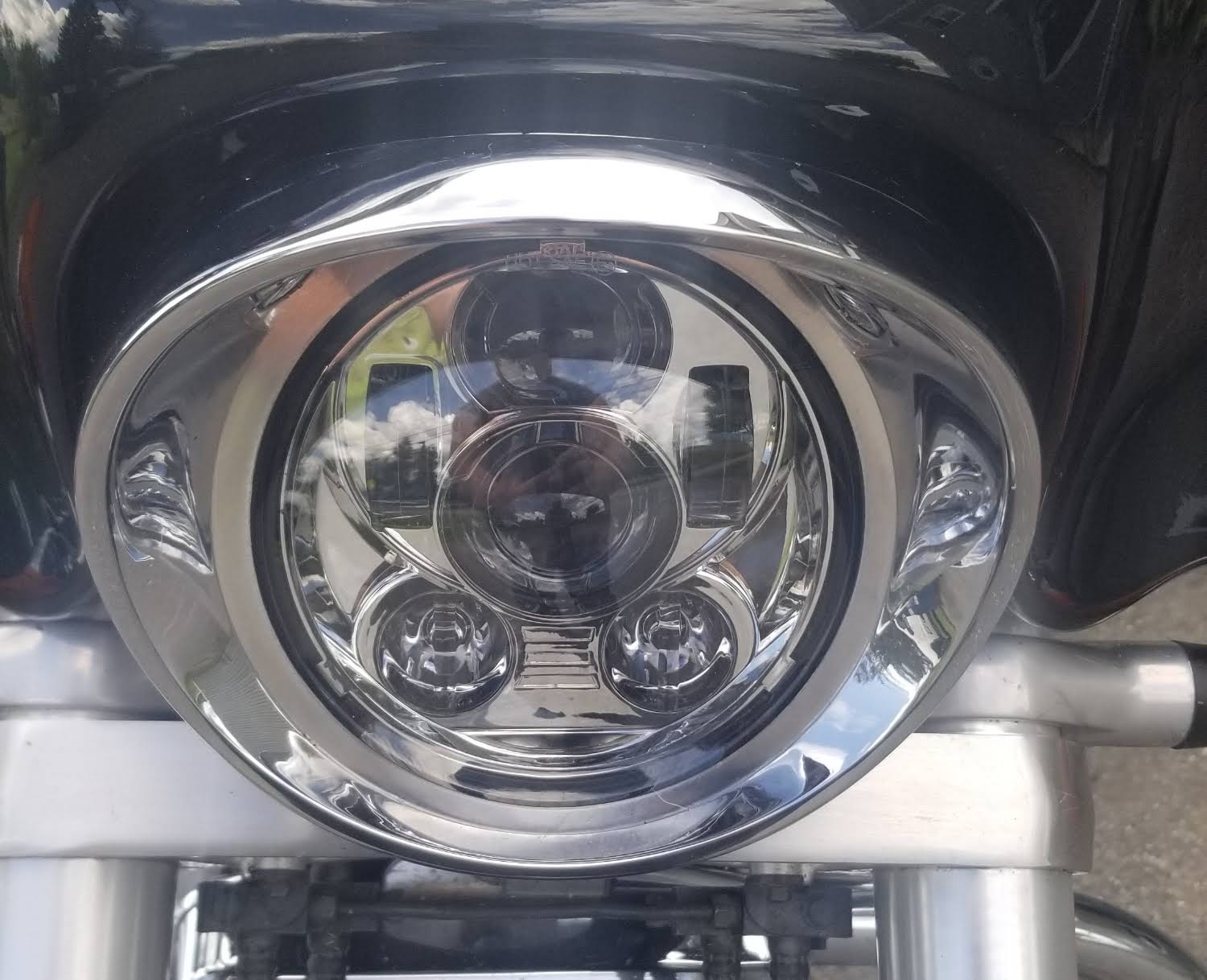 Eagle Lights Generation III LED Headlight for Honda VTX 1300 and 1800 - Includes VTX Bracket and Hardware Blue