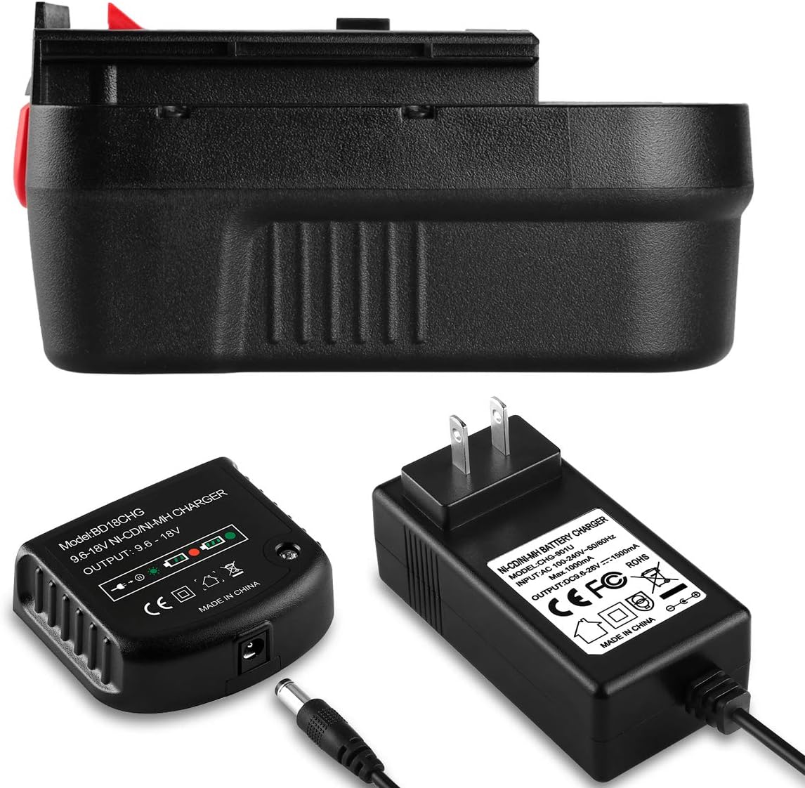 Upgraded 3500mAh HPB18 Replacement for Black and Decker 18 Volt Battery Ni-CD Compatible with 244760-00 A1718 FS18FL FSB18 18V Firestorm with a