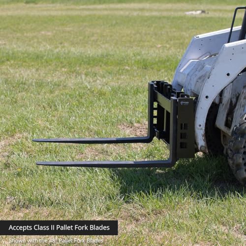 Titan Attachments 45" Skid Steer Pallet Fork Frame Attachment, 36" Fork Blades, Rate 4,000 LB, Quick Tach Tractor