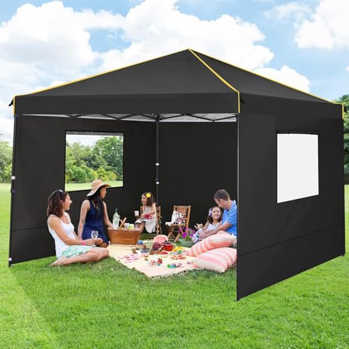 10x10 Pop Up Canopy Tent with 4 Sidewalls and Mesh Windows 2.0