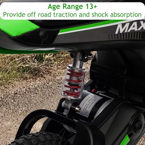 Electric Dirt Bike for Kids, 24V 350W Kids Electric Motorcycle, 3-Speed Modes & Up to 14.29 MPH, Metal Suspension Safe and Shock Proof