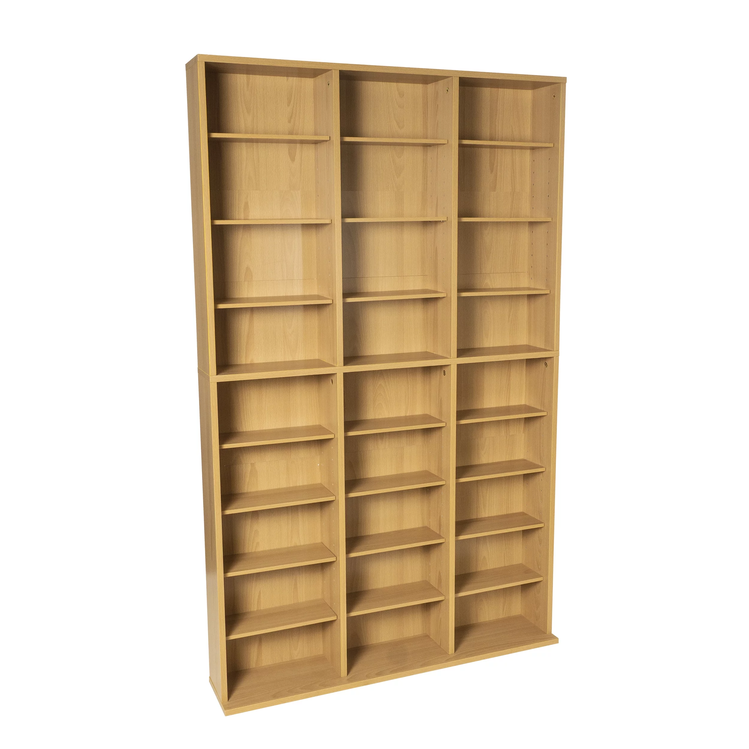Atlantic 37x60 Oskar Adjustable Wood Media Storage Shelf Bookcase, Espresso