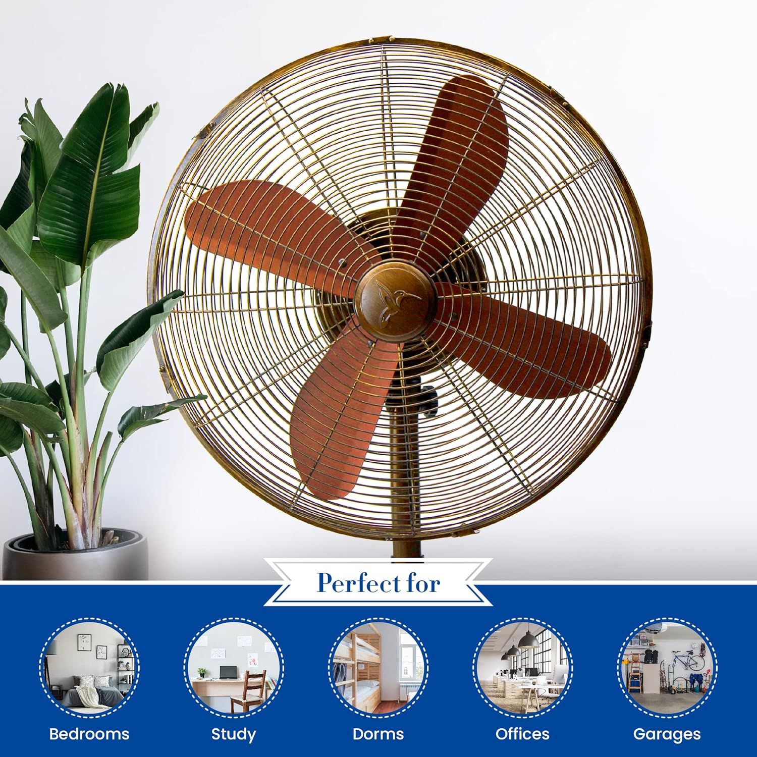 Deco Breeze Oscillating Outdoor Fan with Misting Kit, 3-Cooling Speed Misting Fan with High RPM, Adjustable and Portable Misting Fan