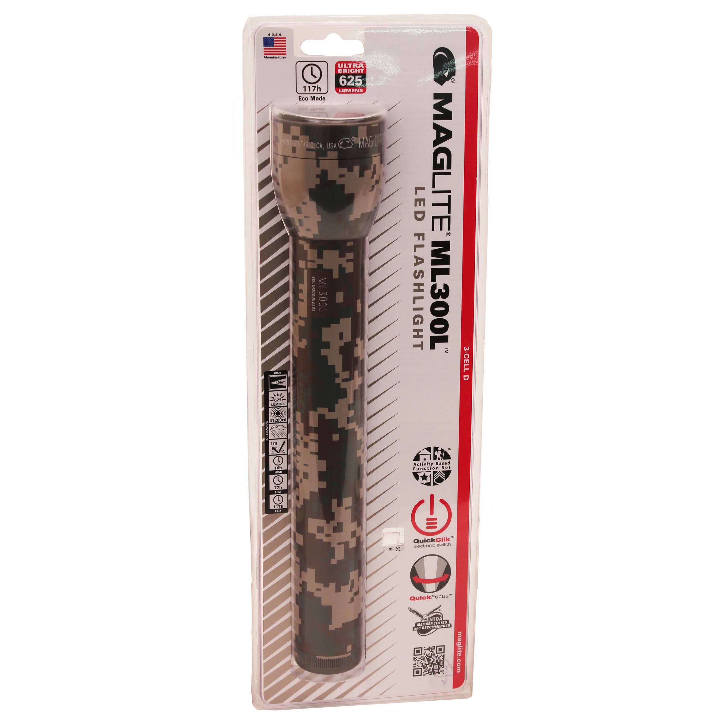 Maglite ML300L LED 3-Cell D Flashlight (Camo)
