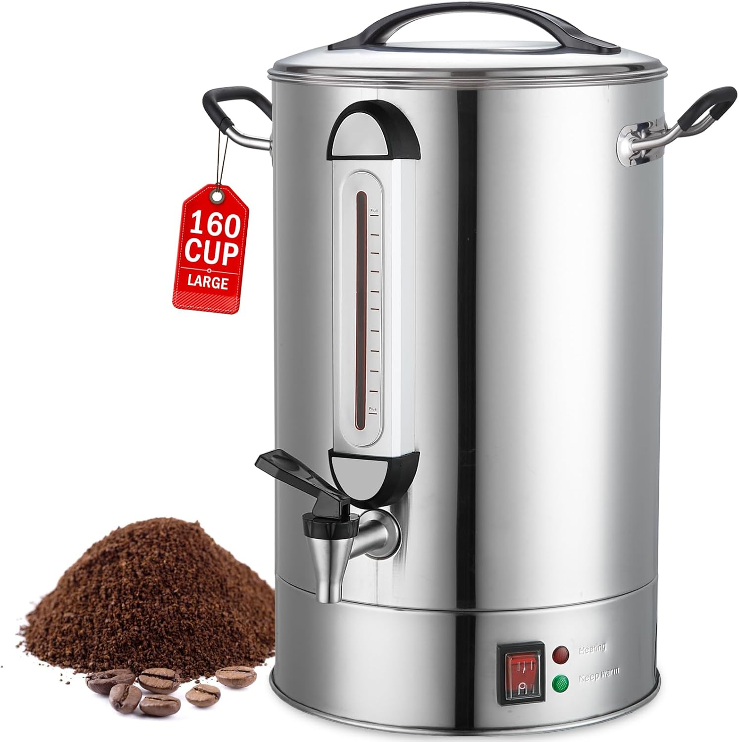 Commercial Coffee Urn 24L 160Cup Stainless Steel Quick Brew Hot Dispenser for Catering