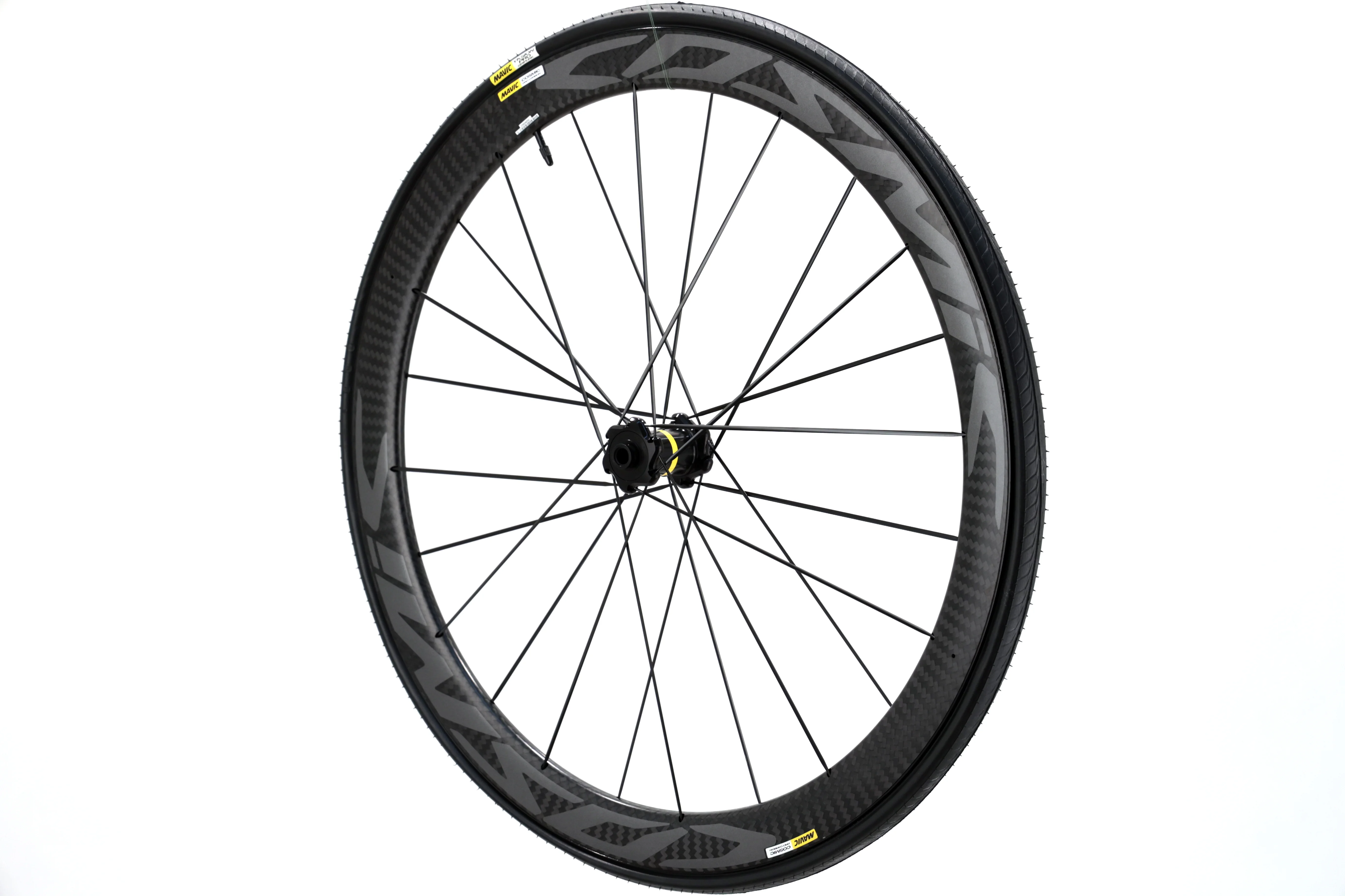 Mavic Cosmic Pro Carbon Front Wheel, 700c, Clincher, 12 x 100mm TA, 24H, Disc - Radiant Selections