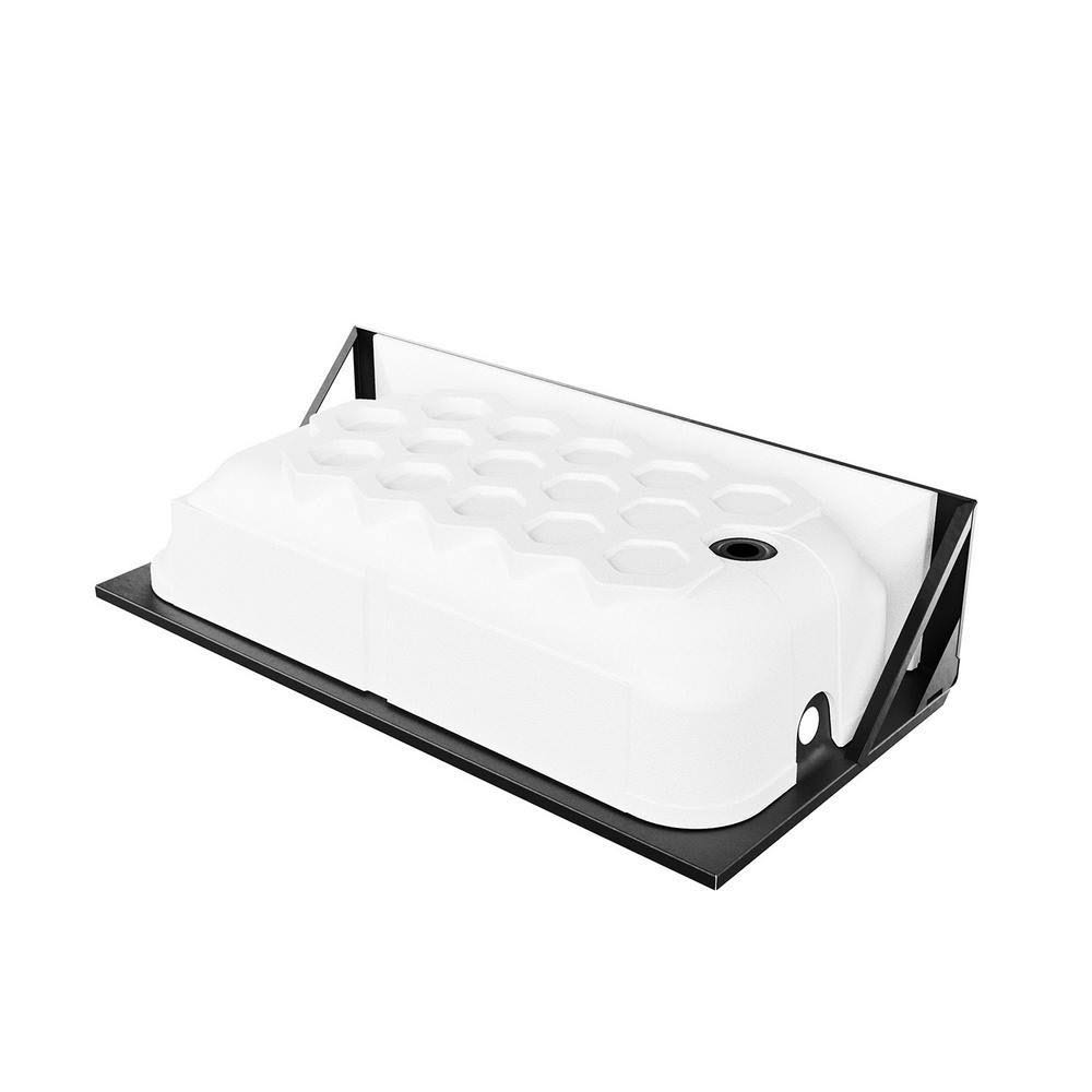 Bootz Industries Mauicast 60 in. Right Drain Rectangular Alcove Soaking Bathtub in White RS8G0R8U