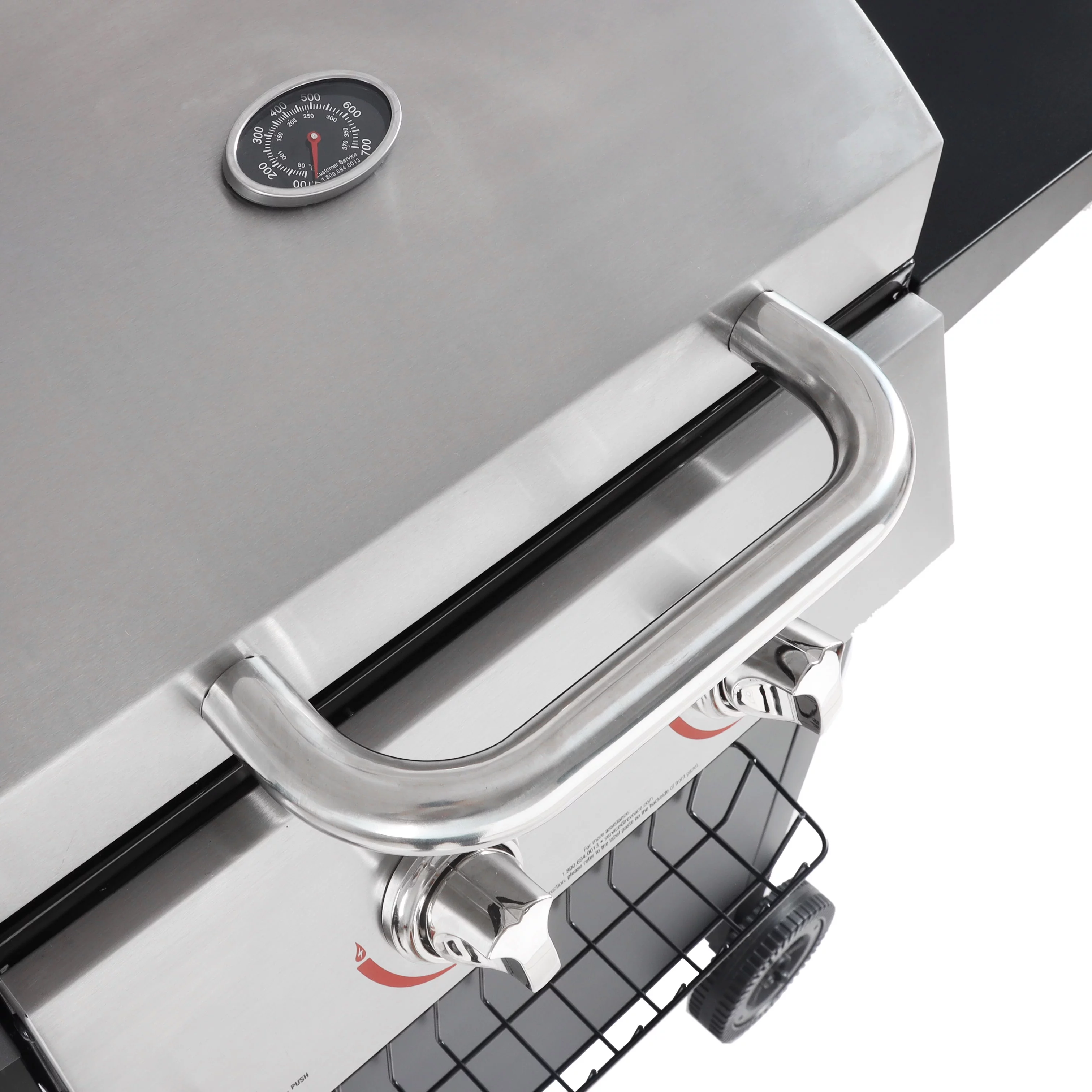 RevoAce 2-Burner Space Saver Propane Gas Grill, Stainless and Black, GBC1705WV