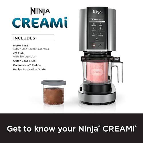 Ninja NC301 CREAMi Ice Cream Maker, for Gelato, Mix-ins, Milkshakes, Sorbet, Smoothie Bowls & More, 7 One-Touch Programs