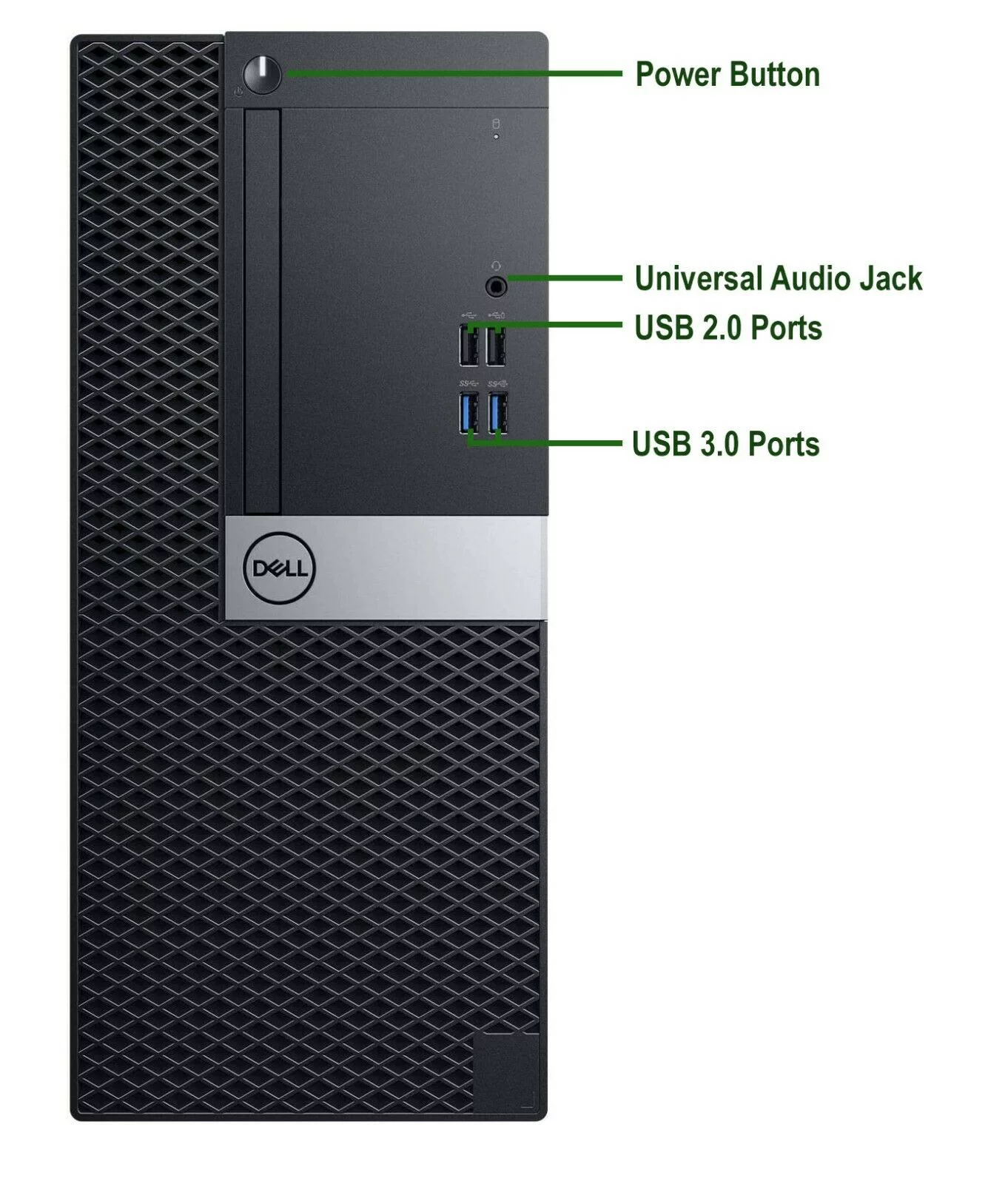 Restored Dell Gaming Tower Computer Desktop PC, Intel Core i5 6th Gen. Processor, 16GB DDR4 Ram, 256GB SSD + 2TB HDD, NVIDIA GT 1030 DDR5, HDMI, WiFi