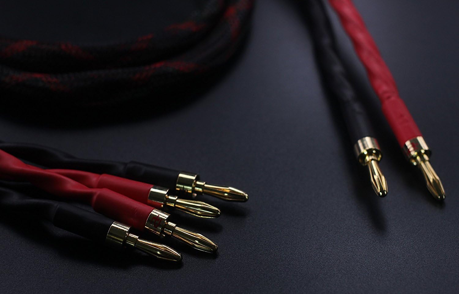 k4B-2B Bi-Wire Speaker Cable (2 Banana Plugs - 4 Banana Plugs), 1pair Set (Total 12banana Plugs), k4B-2B (3M(9.8ft))