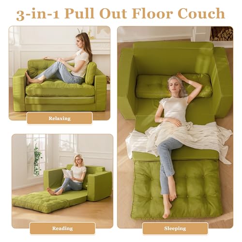 YOSHOOT Loveseat Sleeper Sofa,55" Convertible Sofa Bed Couch Futon Couches for Living Room
