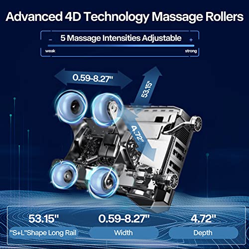 iRest 2023 4D Massage Chair Recliner System, Zero Gravity Shiatsu Massager with AI Voice Control, SL Track, Heating, Touch Screen