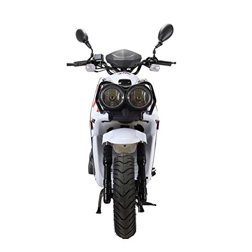 X-PRO 150cc Adult Moped Street Gas Moped 150cc Bike with 12" Aluminum Wheels (White)
