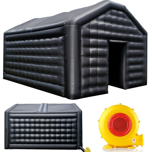 Small Black Inflatable Night Club 16.4x13x11.5Ft Disco Cube Gazebo Event House with Logo Area Portable Inflatable Party Tent for Birthday