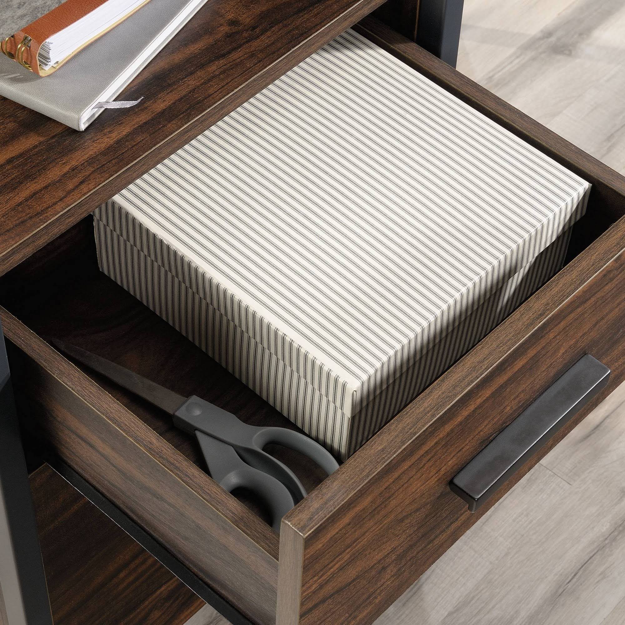 Sauder - Market Commons L-Desk - Rich Walnut