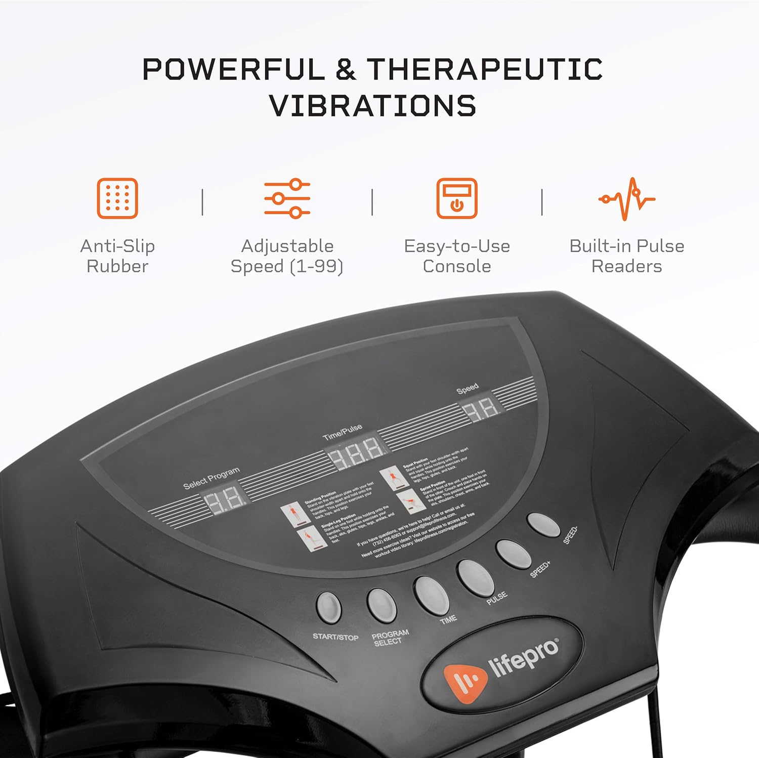 LifePro Rhythm Viberation Plate Machine - Professional Whole Body Vibration Platform for Home Fitness