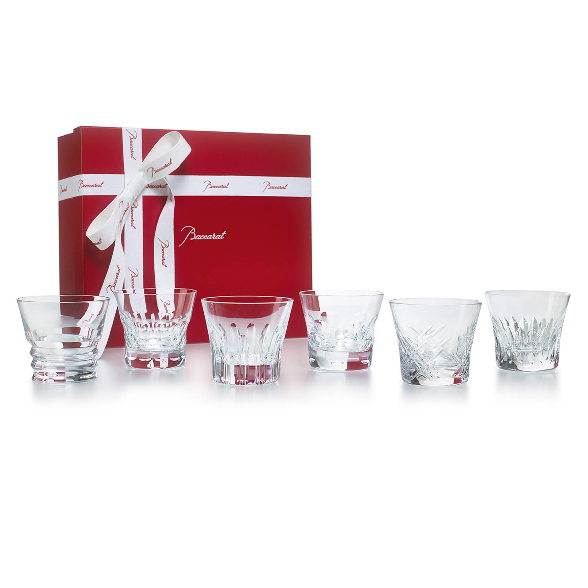 Baccarat Everyday Set of 6 Assorted Crystal Tumblers