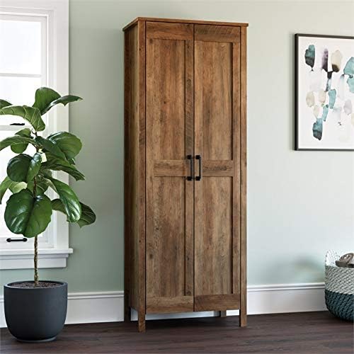 Sauder Select 2 Door Wooden Storage Cabinet in Rural Pine