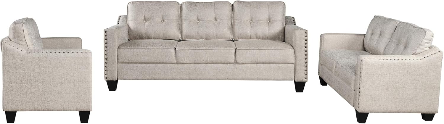 FANYE 3 Pieces Living Room Furniture Sets Include, Loveseat and Armchair