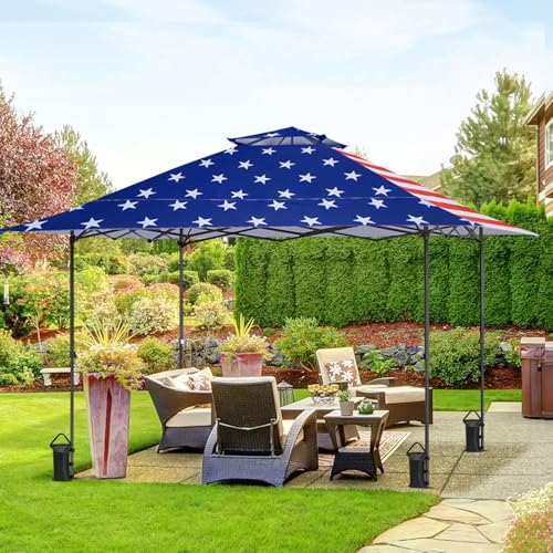 EAGLE PEAK 13x13 Straight Leg Pop Up Canopy Tent Instant Outdoor Canopy Easy Single Person Set up Folding Shelter w/Auto Extending Eaves 169 Square
