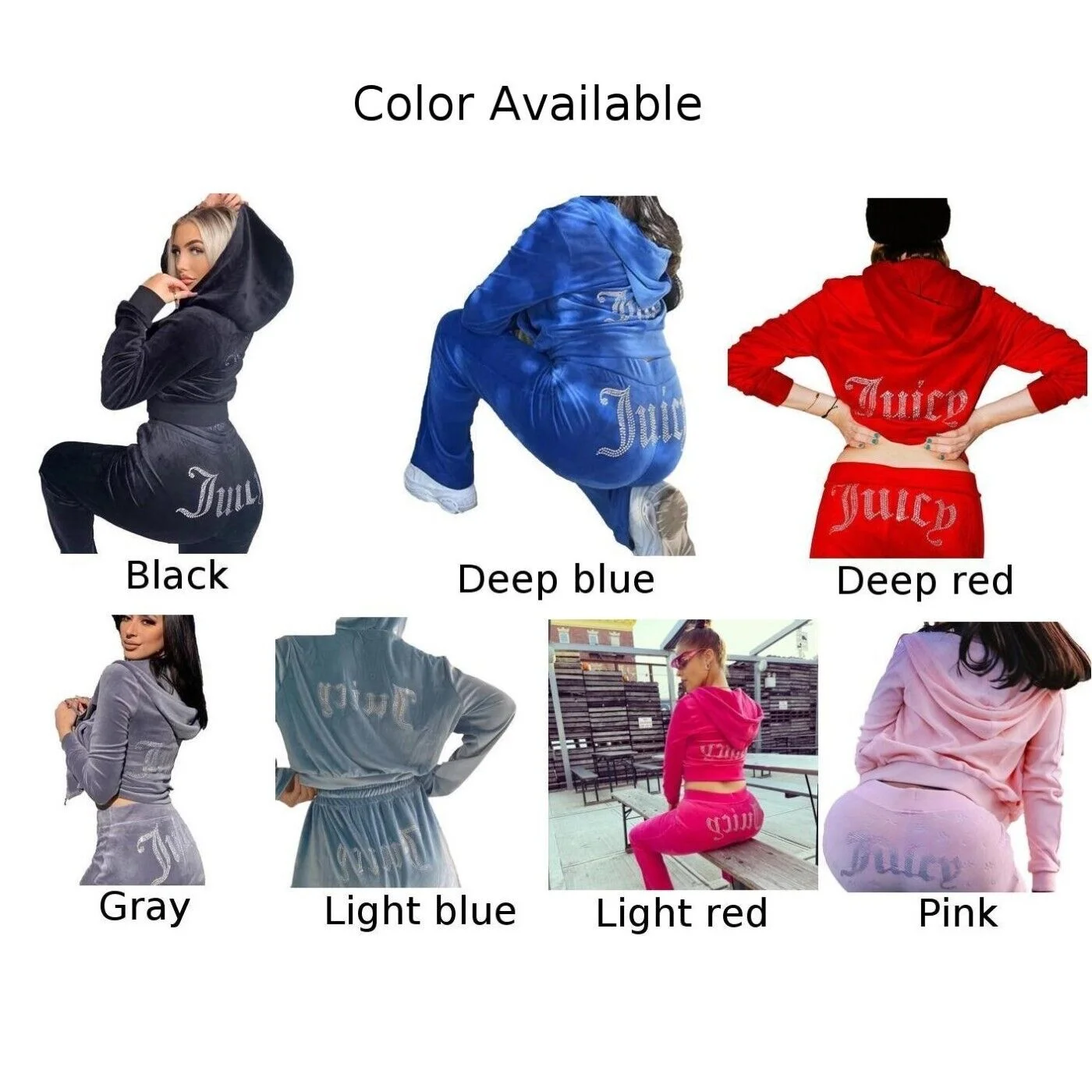 Women's Hoodie Outfits Velour Tracksuit For Velvet Jogging Workout Sets Fashion
