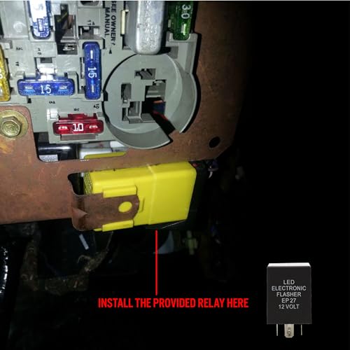 USR 96-04 Mustang V6/GT Plug and Play Tail Light Wire Harness for Sequential Signal + Total of 8 Cabnus LED Bulbs for Red Brake + White Reverse (Left