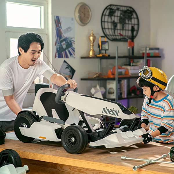 Segway Ninebot Electric GoKart Pro and Gokart Bundle, Outdoor Race Pedal Go Karting Car for Kids and Adults, Adjustable Length and Height
