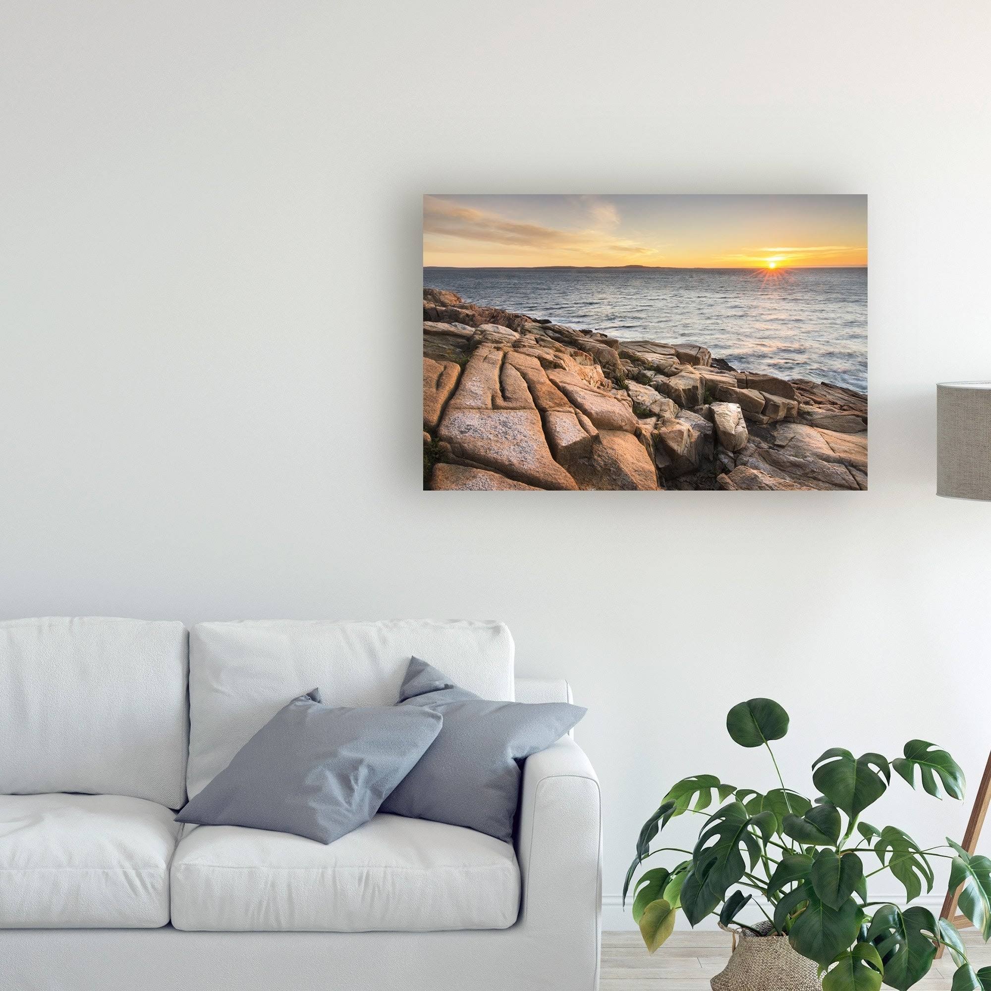 Alan Majchrowicz 'Acadia Sunrise Gold' Canvas Art - 22x32