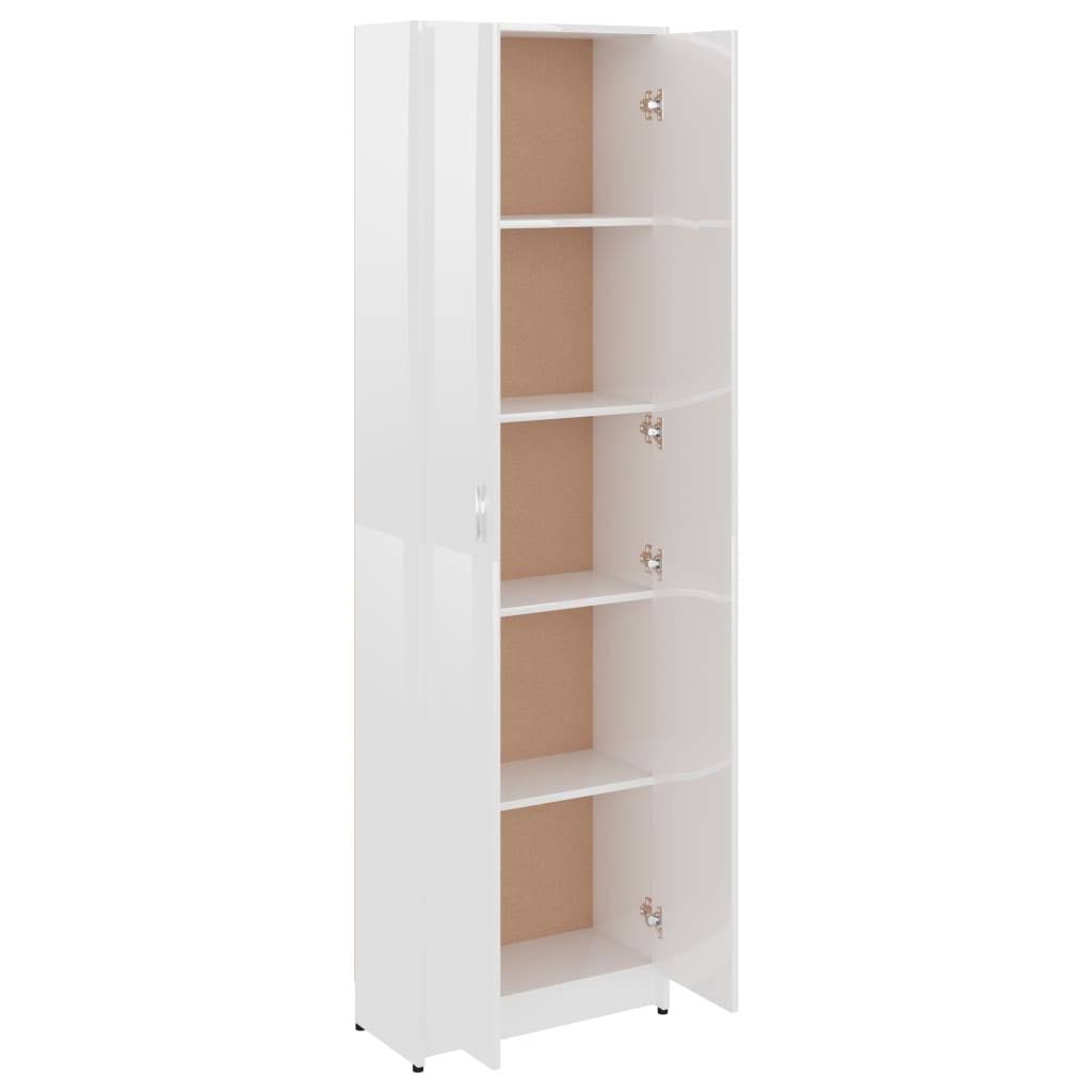 vidaXL Hallway Wardrobe High Gloss White 21.7x22x9.8x22x74.4x22 Chipboard
