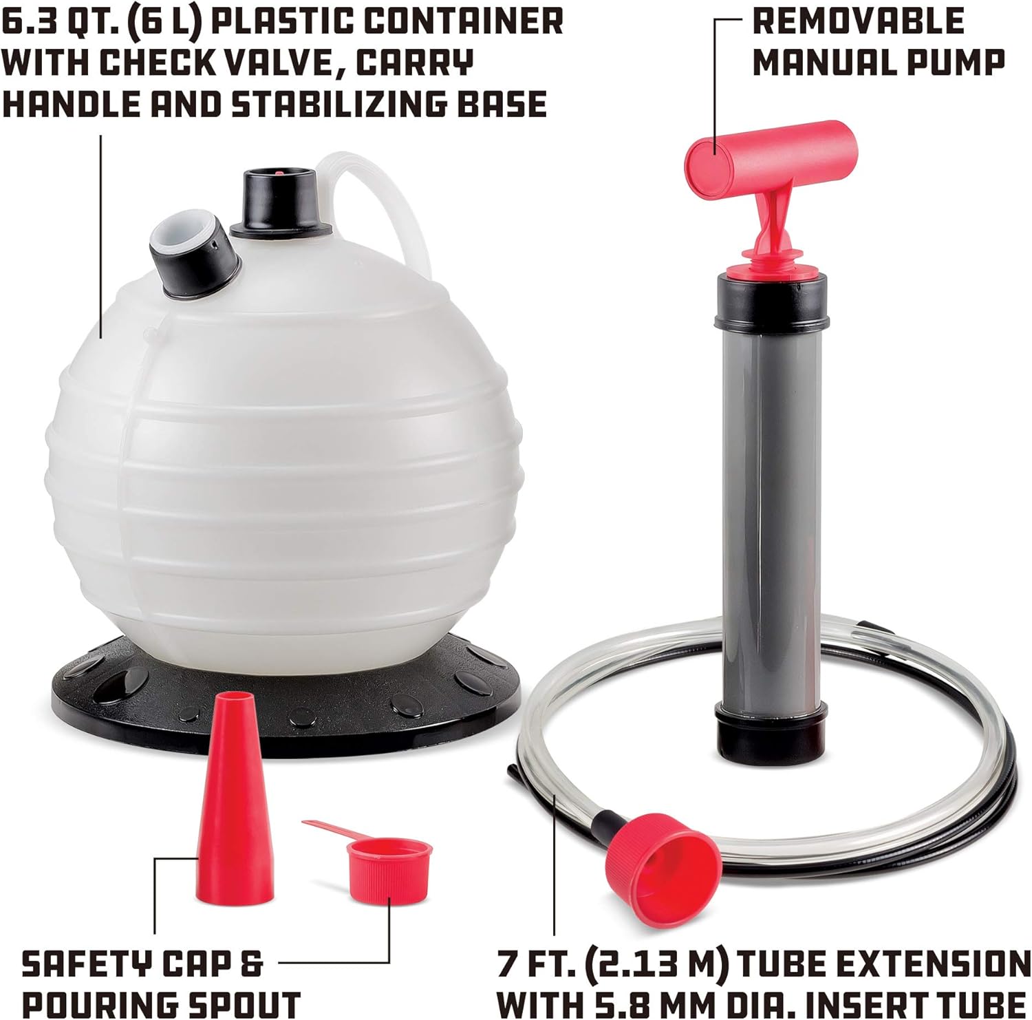 Powerbuilt (647570 Oil/Fluid Extractor - 6.3 Quart Capacity Pack of 2
