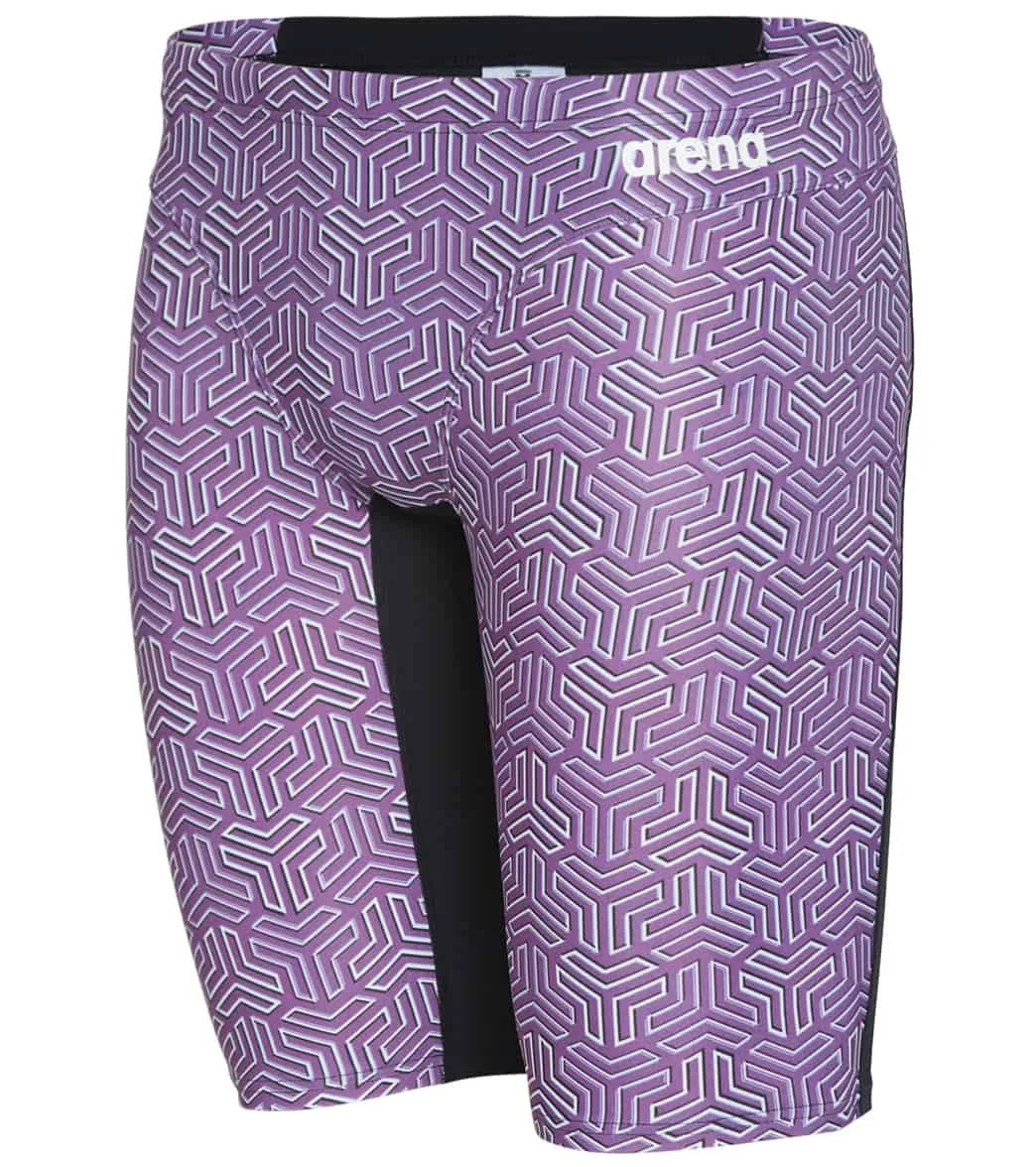 Arena Man Kikko Swim Jammer Black-Multi Purple 30