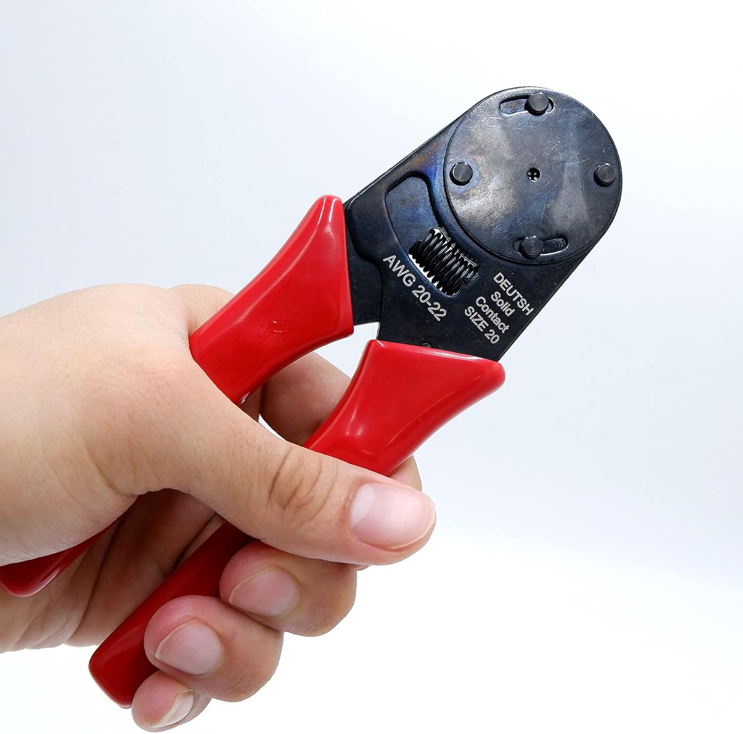 Deutsch Connector Crimping Tool- Close Solid Barrel, Wire Gauge (22-20 Wire Gauge)  4 Way Indent