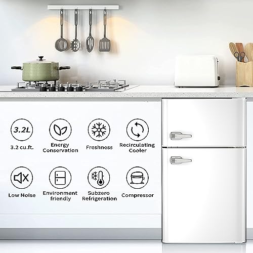 Antarctic Star Compact Mini Refrigerator Separate Freezer