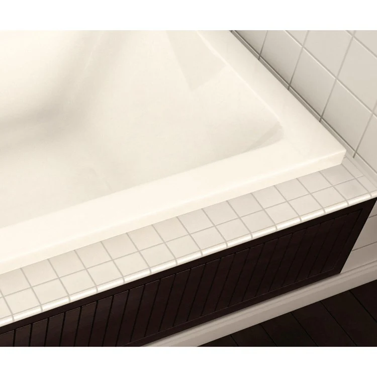 Tub Pose 72 x 35-3/4 x 23-5/8 Inch Drop-in with Whirlpool End White Acrylic