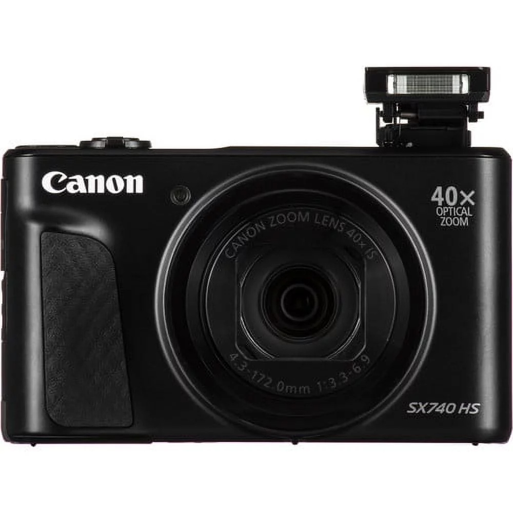 Canon PowerShot SX740 HS Digital Camera (Black) with 64 GB Memory Card - Radiant Selections
