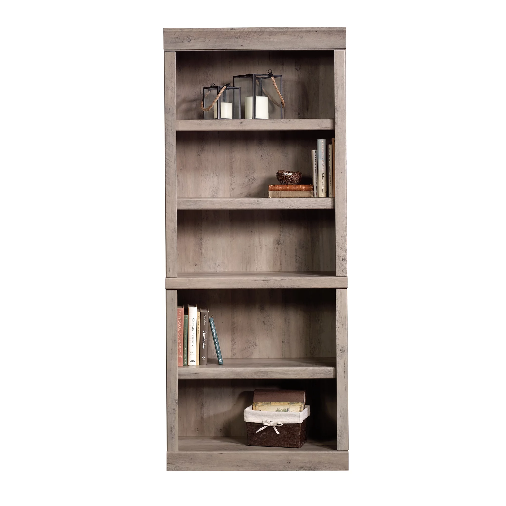 Better Homes & Gardens Glendale 5 Shelf Bookcase, Rustic Gray Finish
