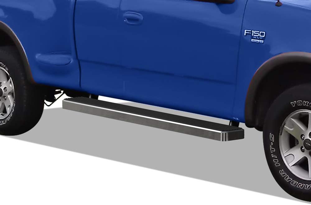APS iBoard (304 Stainless Steel Polished Silver 5 inches) Running Boards Nerf Bars Side Steps Step Rails Compatible with Ford F150 F250 1999-2003